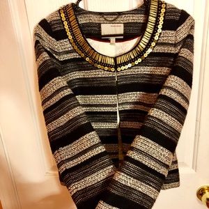 Banana Rep: Grey & Black Tweed Blazer Heritage